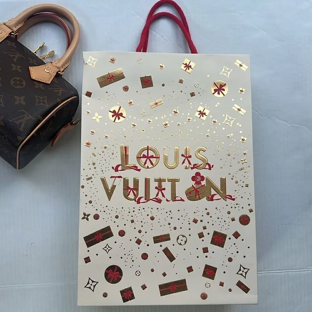 Louis Vuitton Limited Edition Holiday Gift Bag with bows